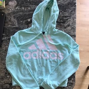 Adidas cropped hooded sweatshirt